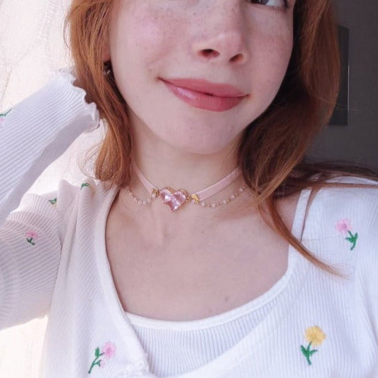 Victorian Gothic Heart Velvet Choker