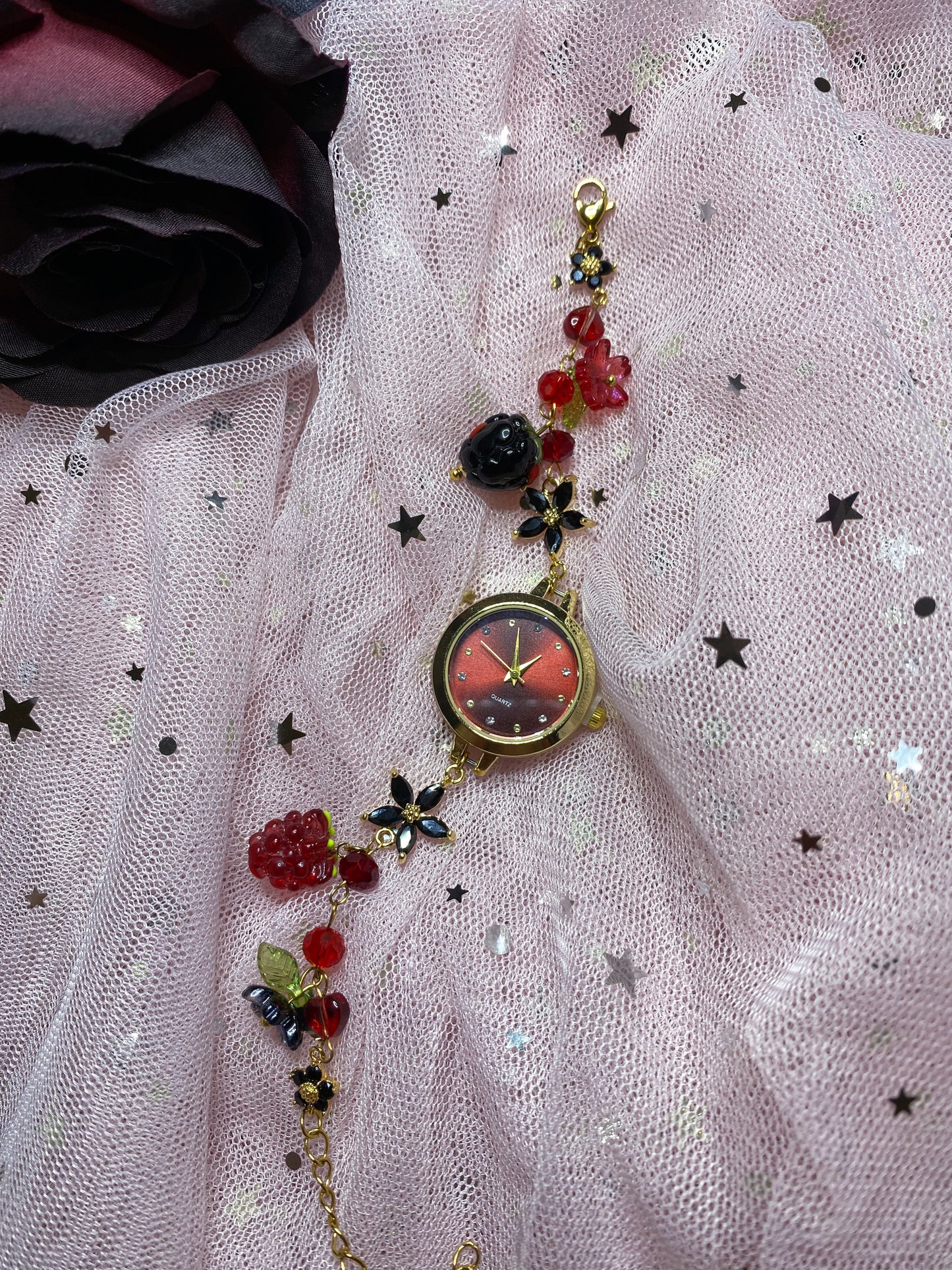 Berry Noir Bracelet Watch