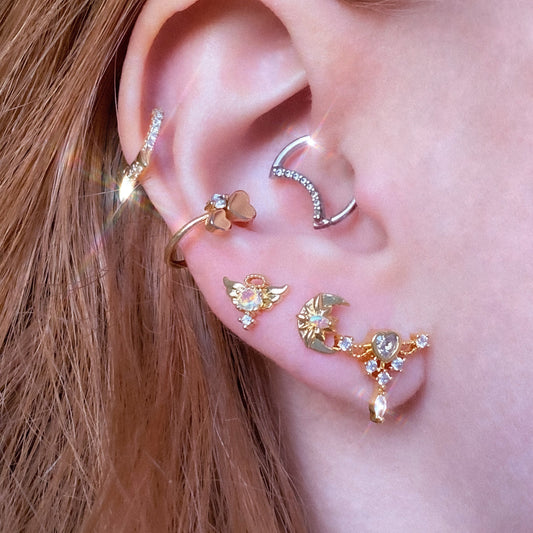 Tribal Moon Piercing