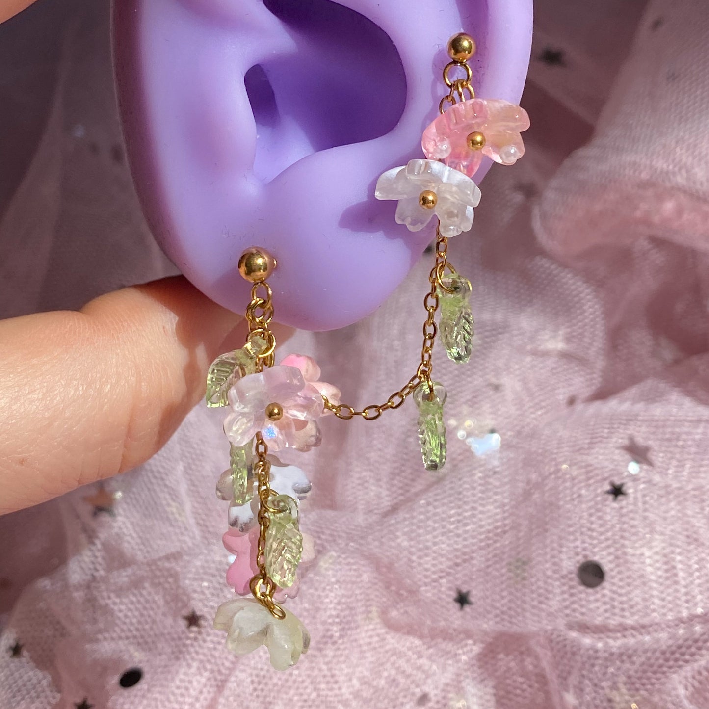 Floral Cascade Double Earring