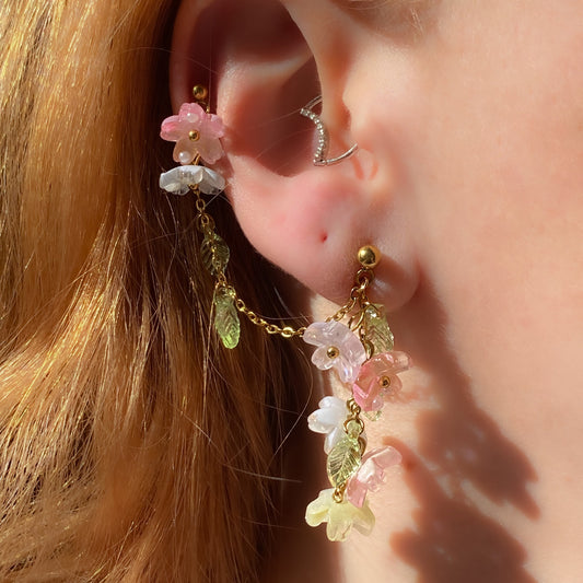 Floral Cascade Double Earring