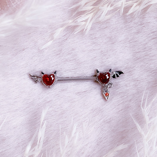 Dark Devil Heart Heart Nipple Bar
