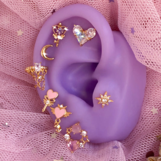 Heart Guardian Scepter Earring