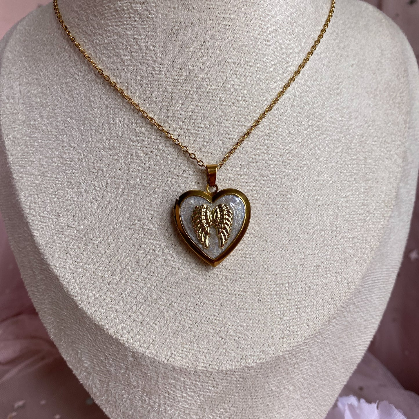 You Are My Angel Memory Locket Necklace | Heart Photo Locket