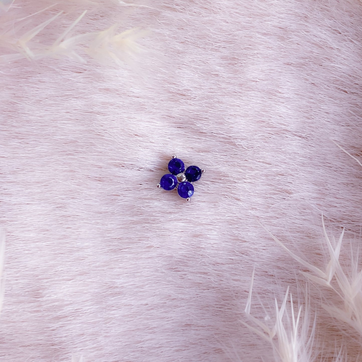 Tiny Opal Flower Piercing