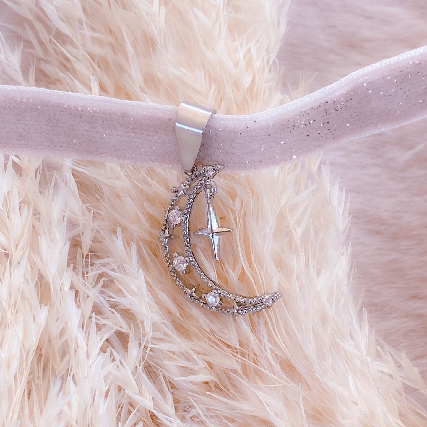 Sparkly Velvet Mystic Moon Choker