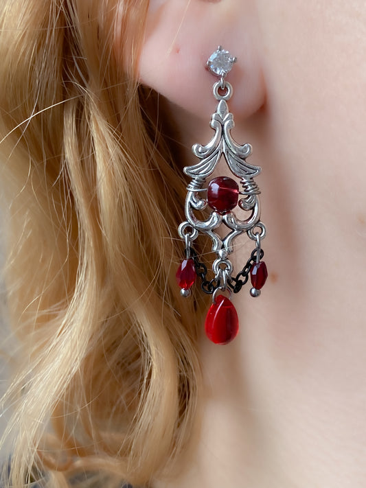 Ruby Requiem Earrings
