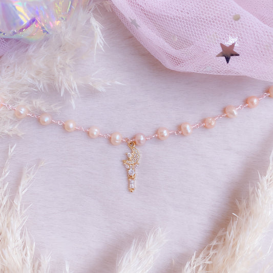 Moon Scepter Pearl Choker