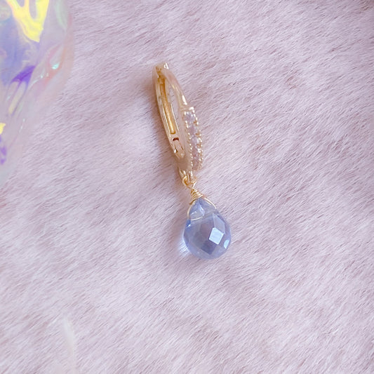 Royal Ball Teardrop Hoop