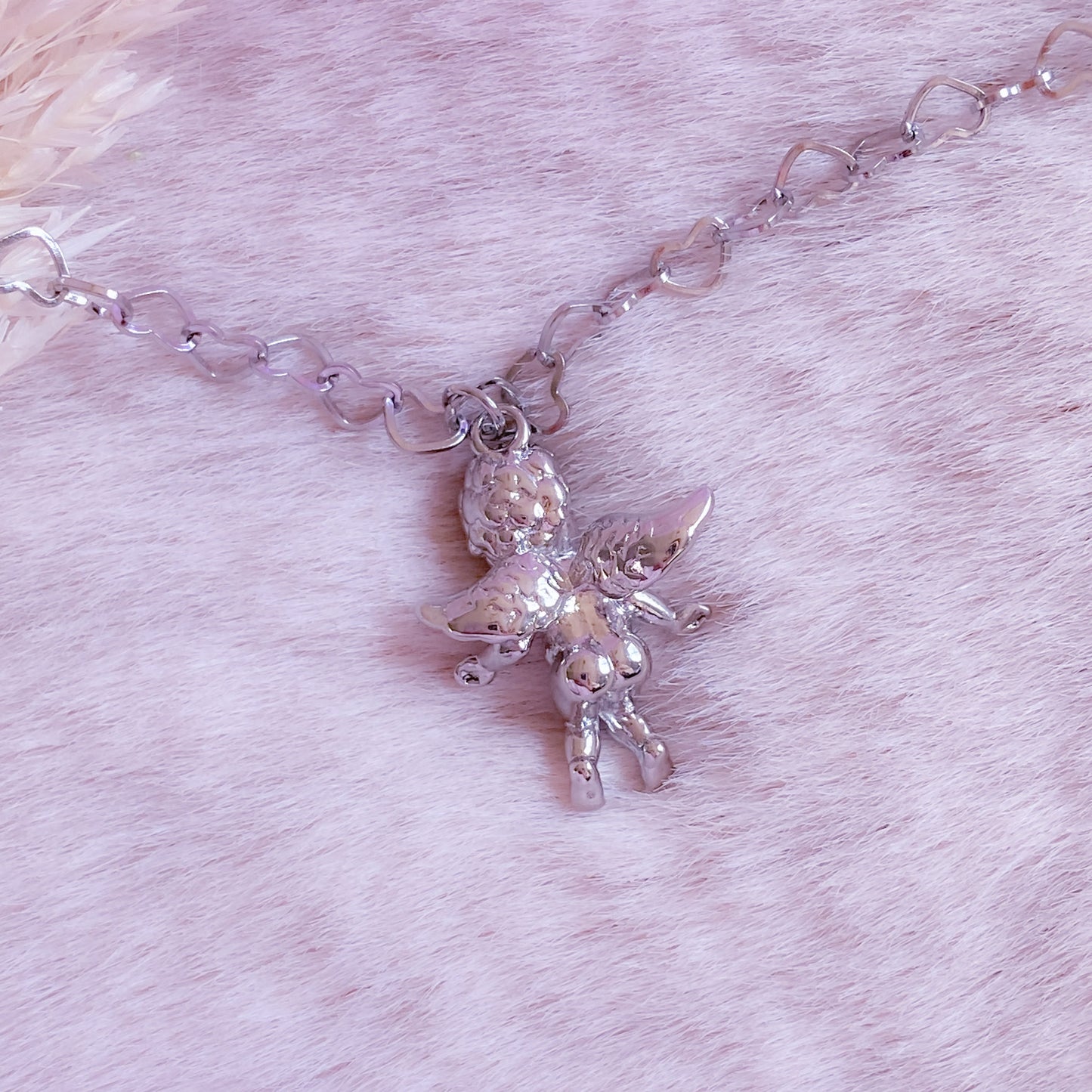 Cheeky Cherub Heart Necklace