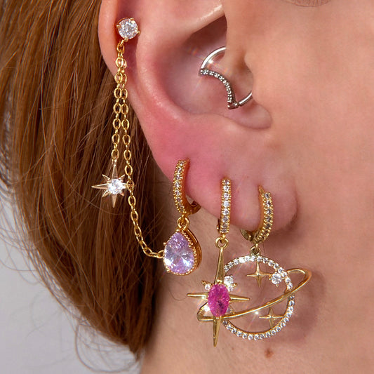 Double Chain Helix Vega Earring