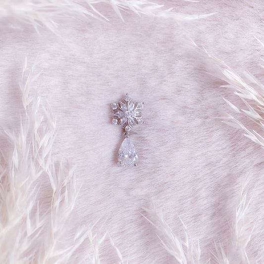 Snowflake Teardrop Earring