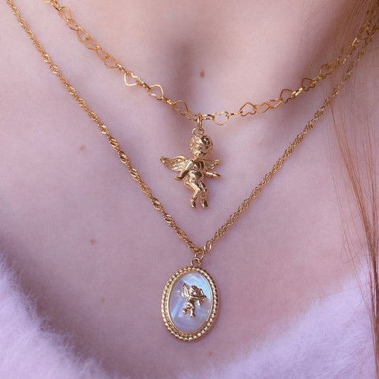 Cupid Medallion Necklace