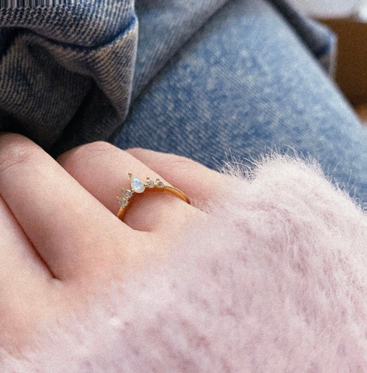 Dainty Opal Ring