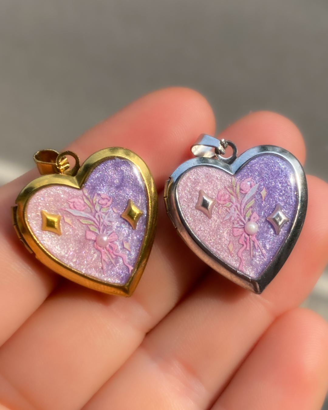 Fairy Bouquet Ombré Memory Locket Necklace