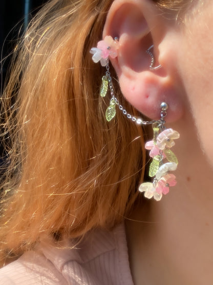 Floral Cascade Double Earring