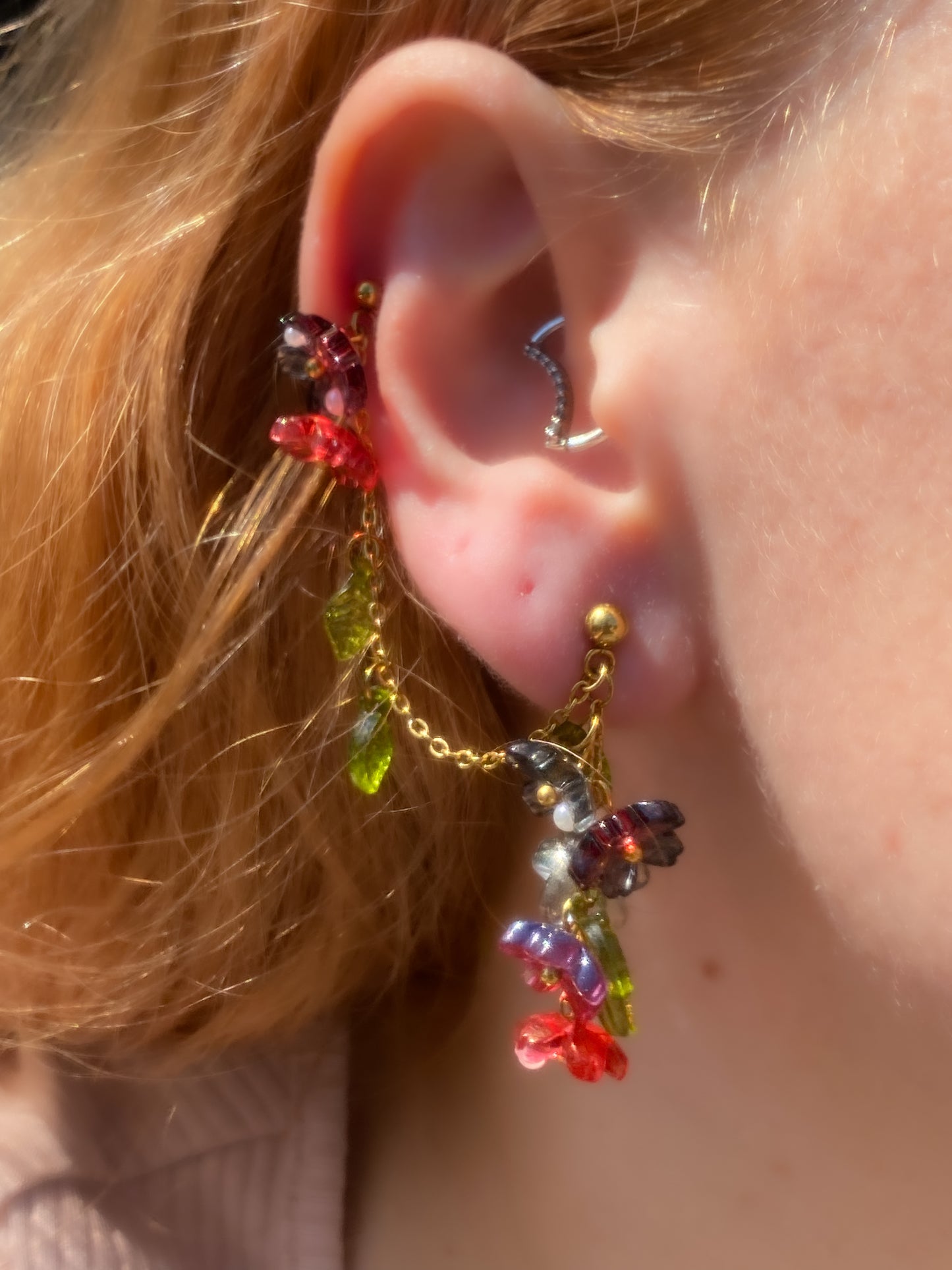 Floral Cascade Double Earring