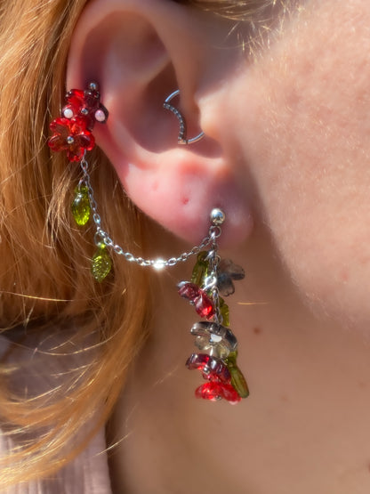 Floral Cascade Double Earring