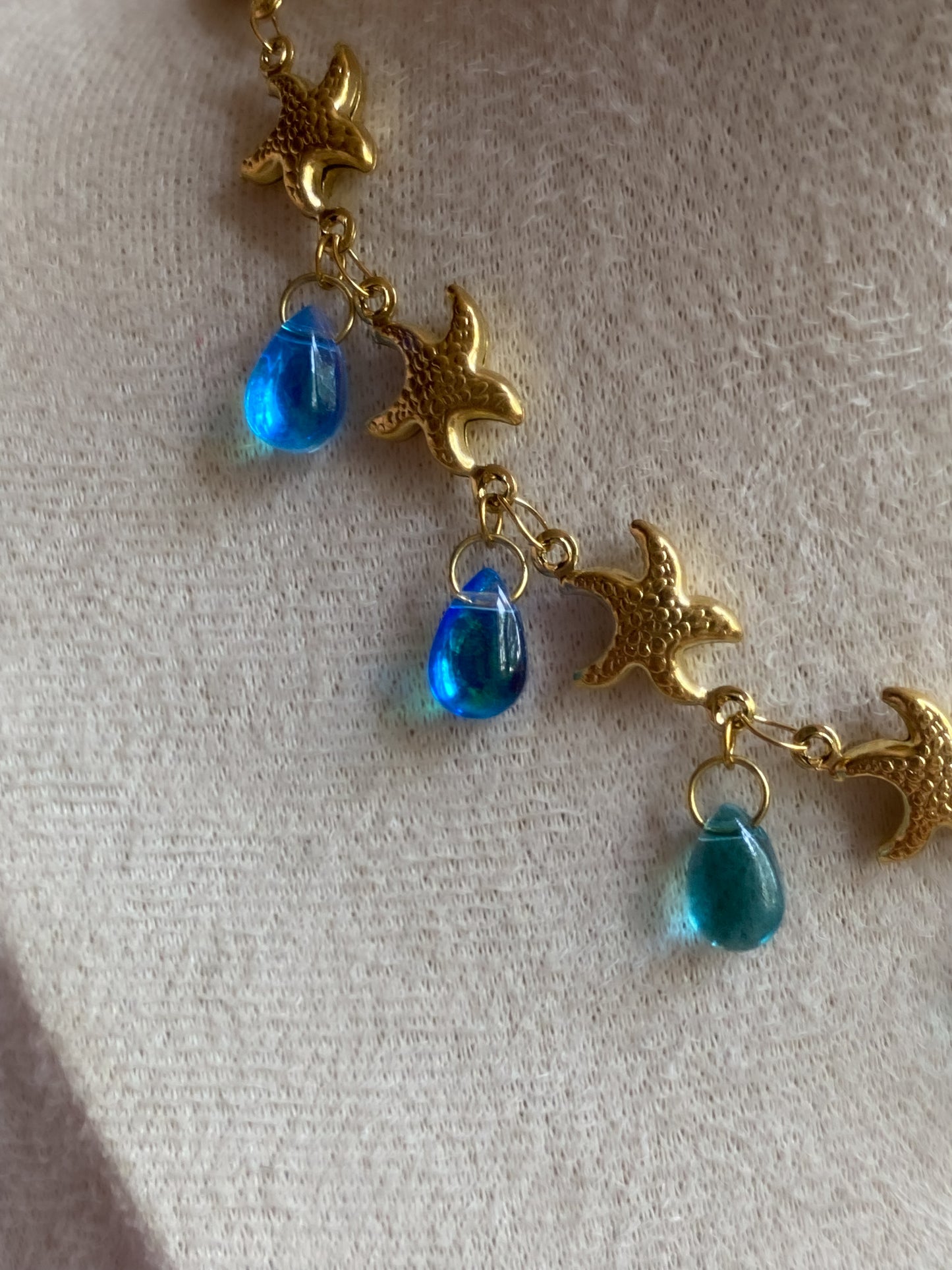 Under The Sea Choker | Blue Teardrop Seashells