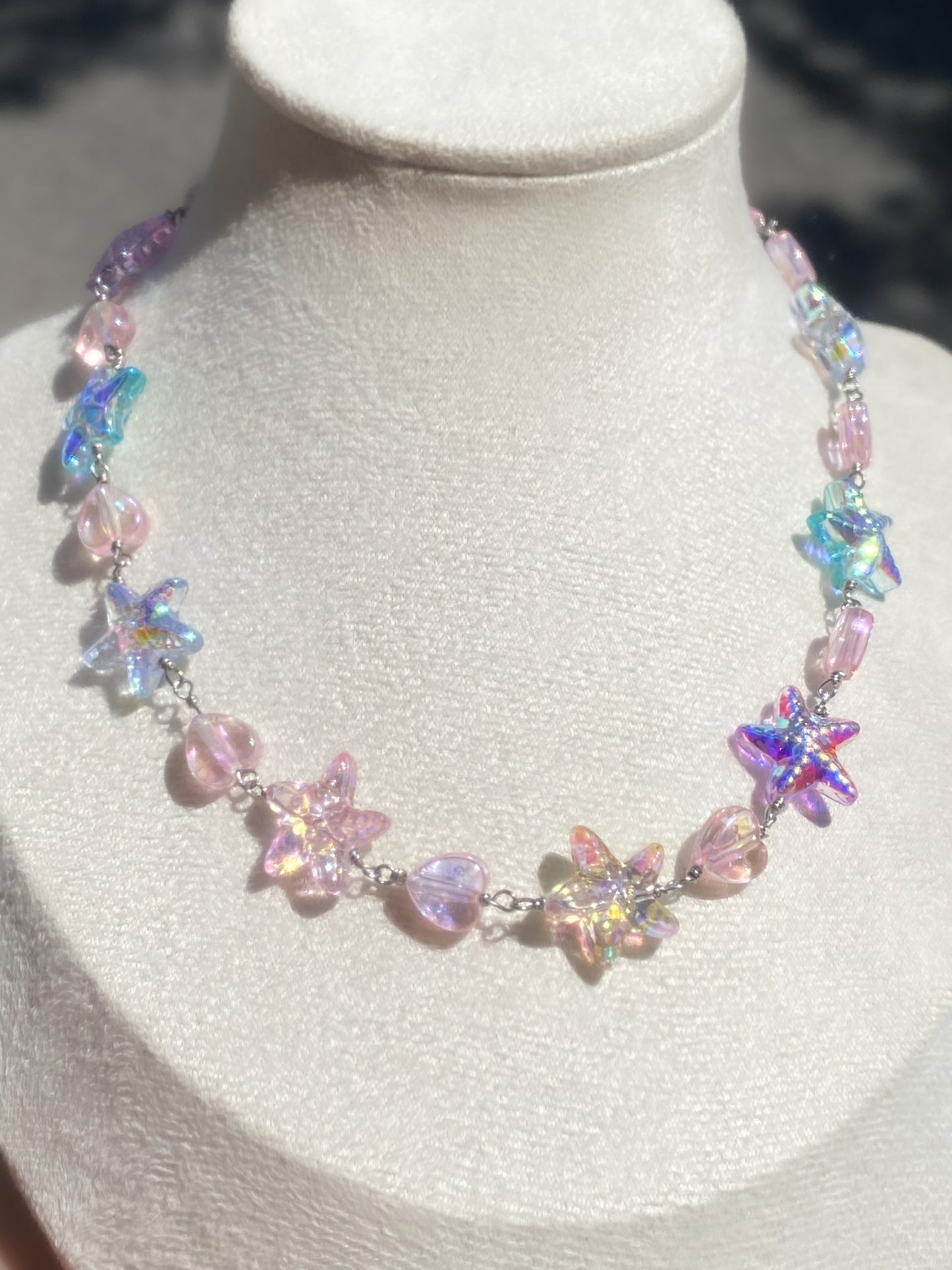 Mermaid Starlight Necklace | Iridescent Starfish Necklace