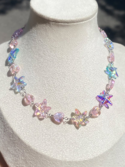 Mermaid Starlight Necklace | Iridescent Starfish Necklace