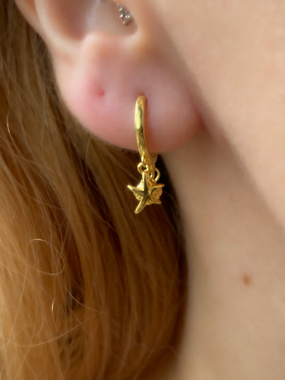 Sea Treasures Hoop Earrings | Ocean Hoops with Shell, Starfish & Pearl Earrings
