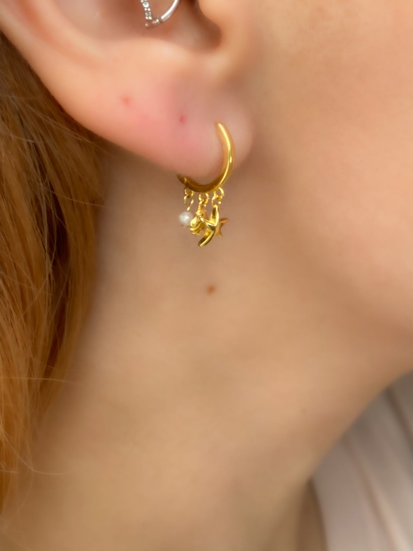 Sea Treasures Hoop Earrings | Ocean Hoops with Shell, Starfish & Pearl Earrings