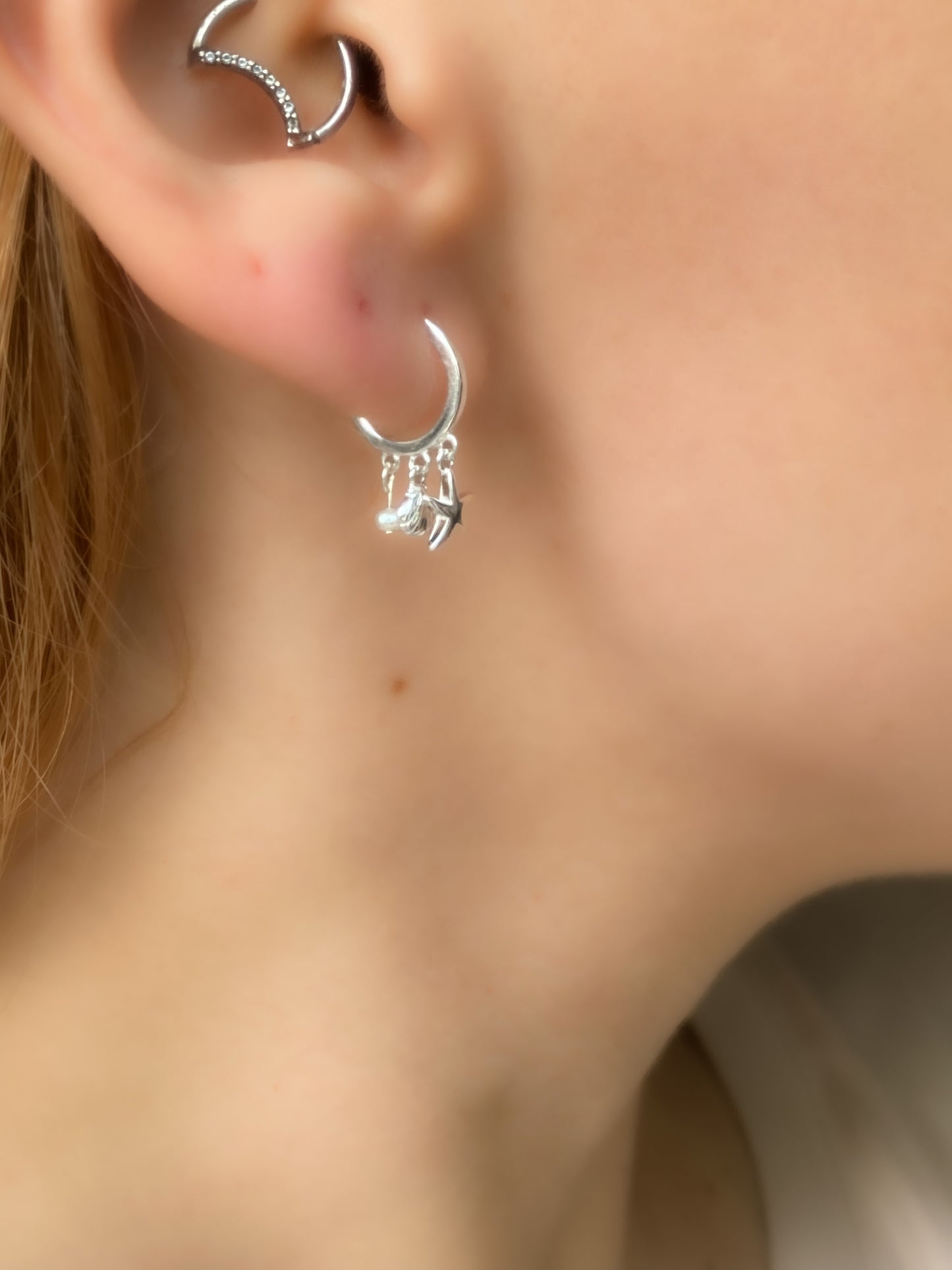 Sea Treasures Hoop Earrings | Ocean Hoops with Shell, Starfish & Pearl Earrings