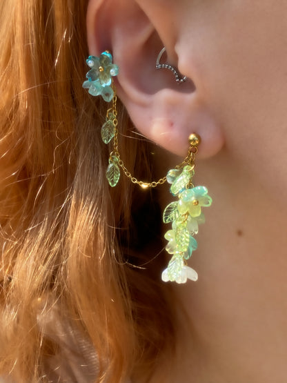 Floral Cascade Double Earring