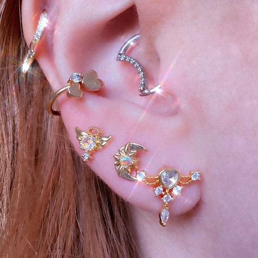 Tribal Moon Piercing