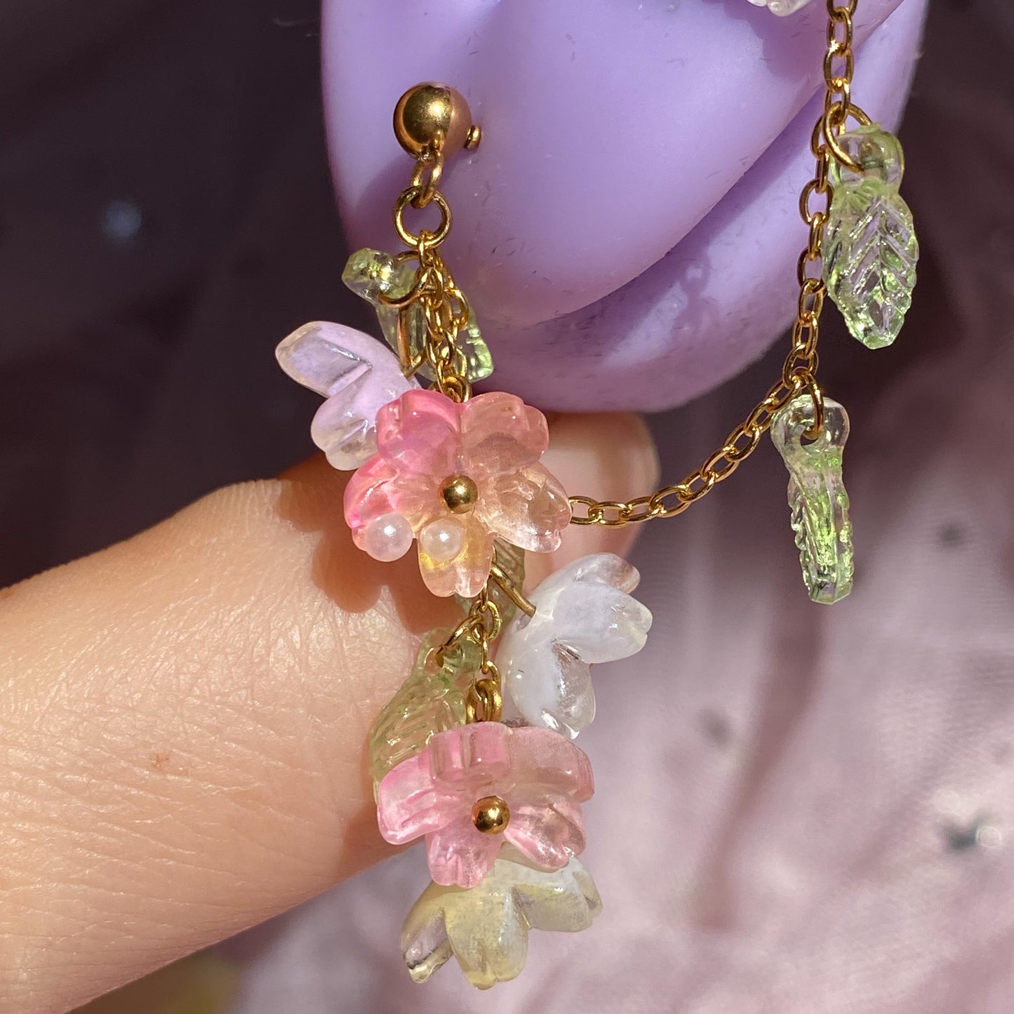 Floral Cascade Double Earring