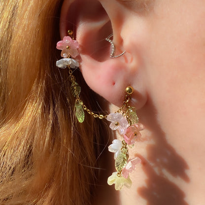 Floral Cascade Double Earring