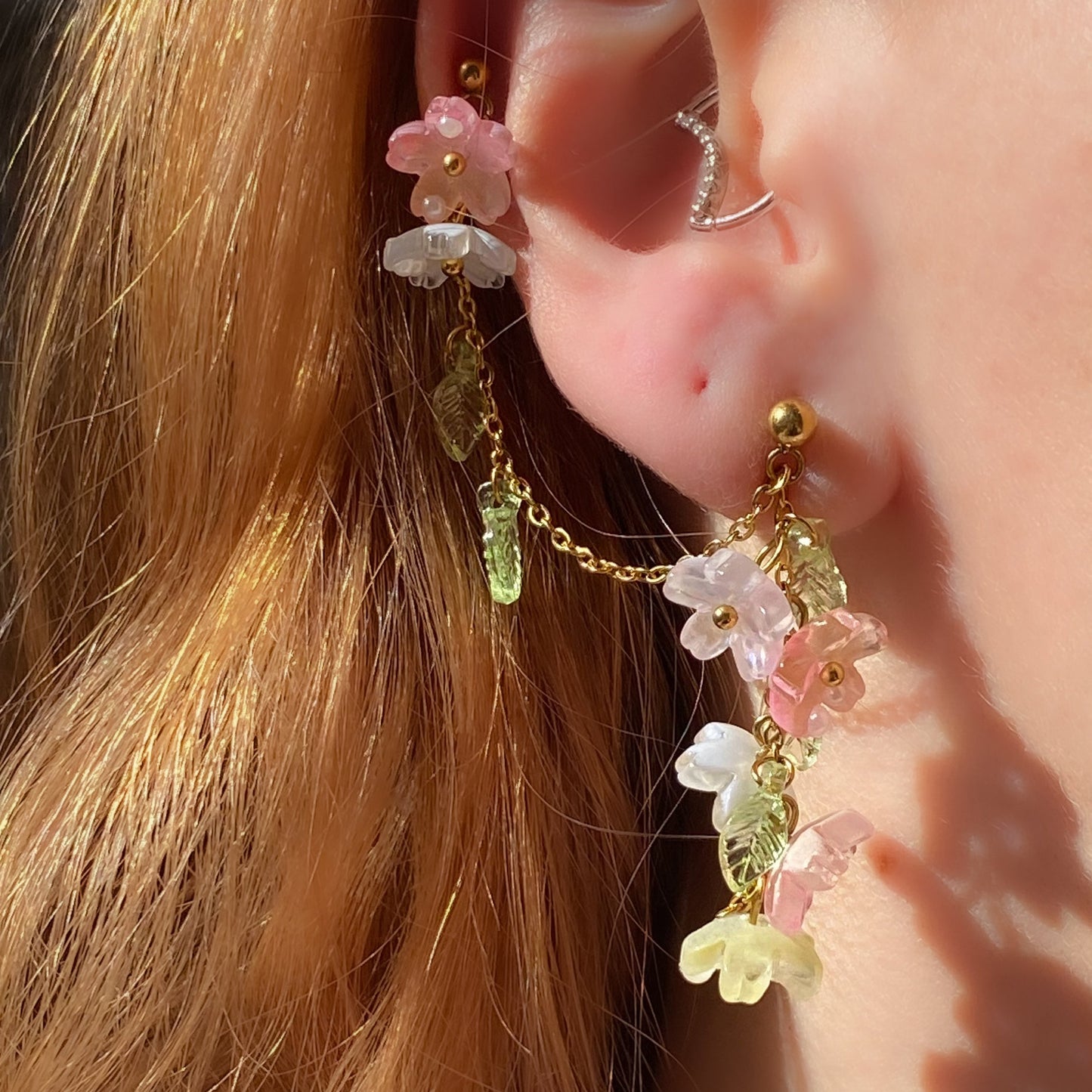 Floral Cascade Double Earring