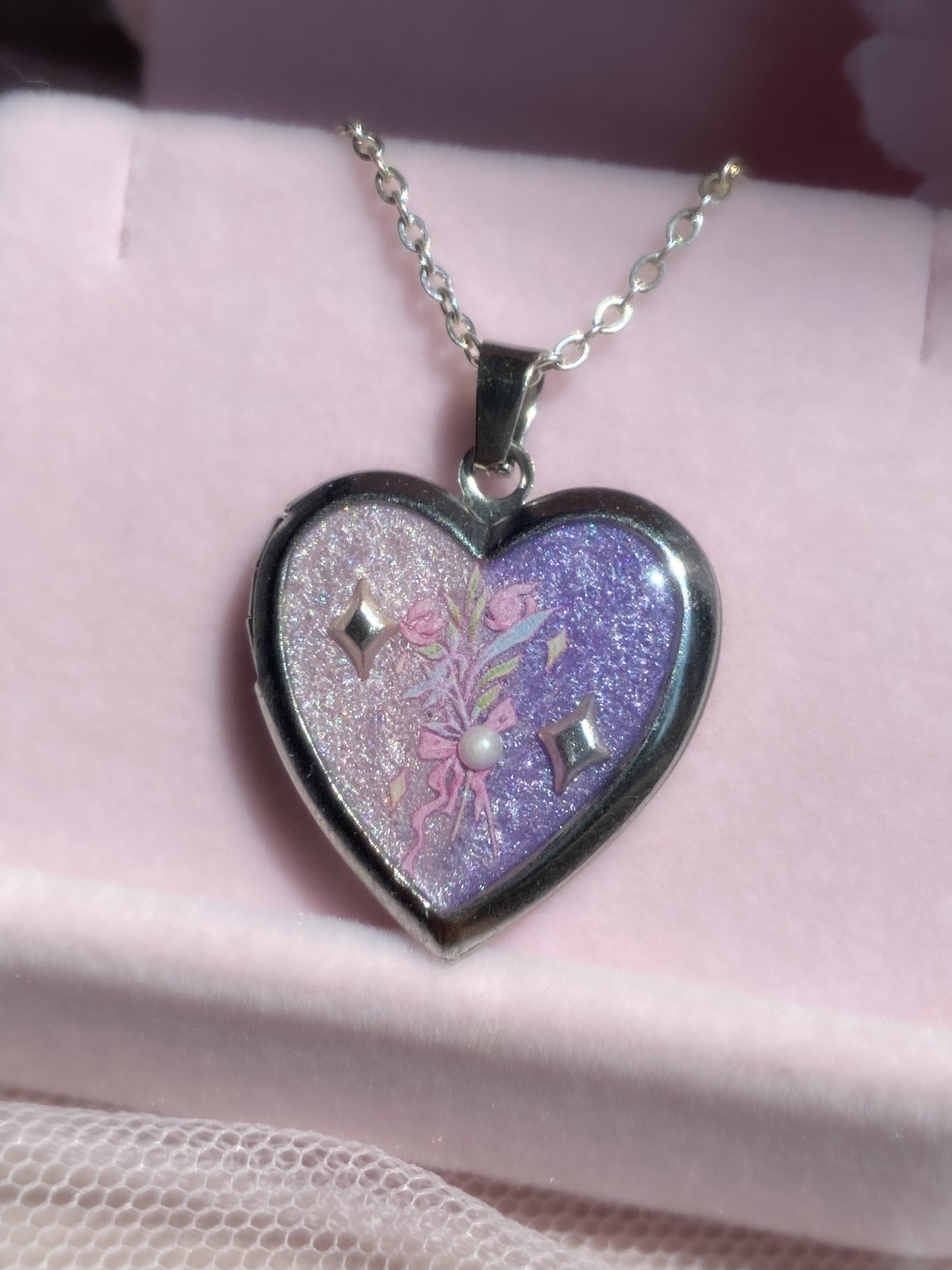 Fairy Bouquet Ombré Memory Locket Necklace