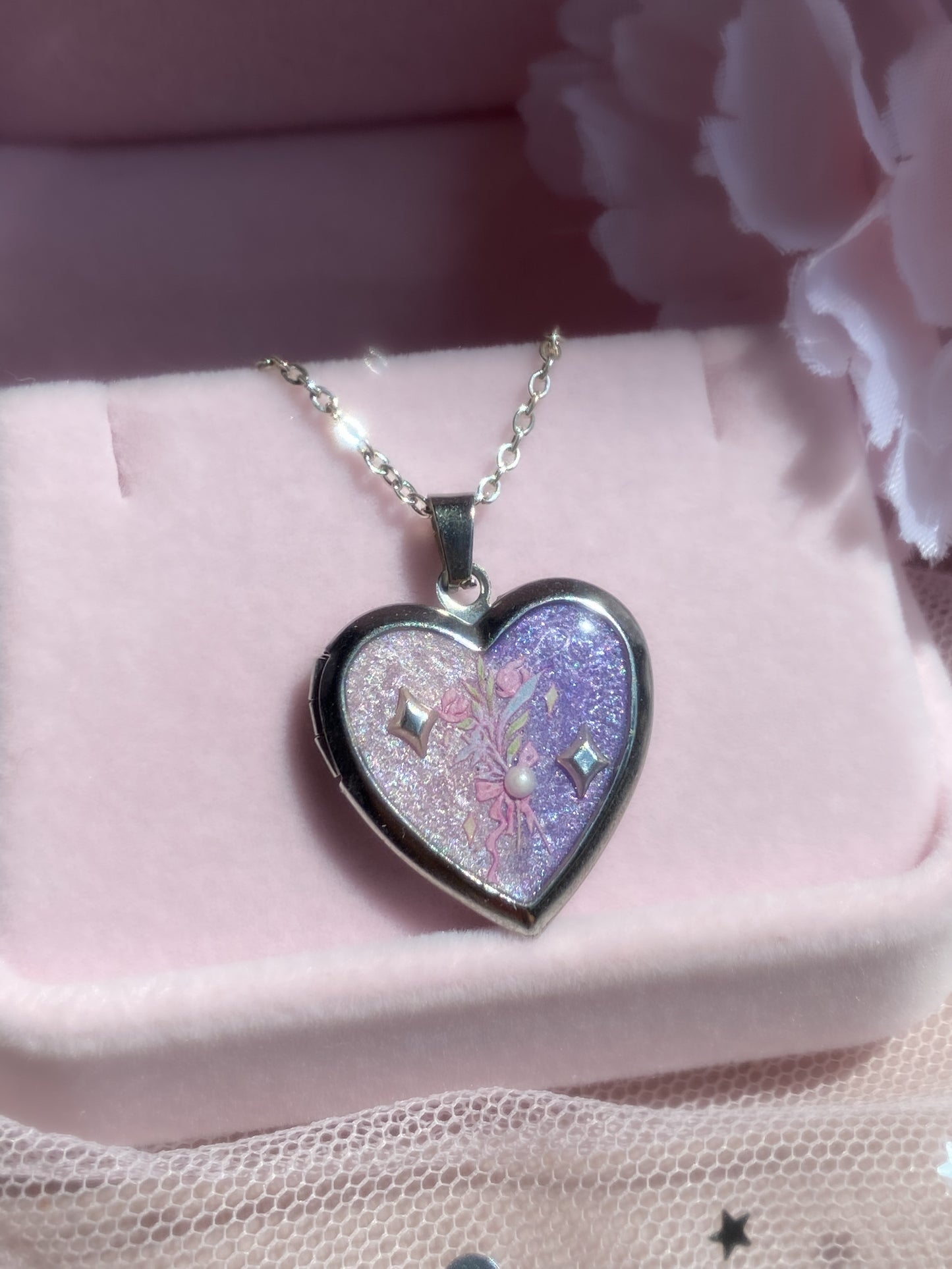 Fairy Bouquet Ombré Memory Locket Necklace