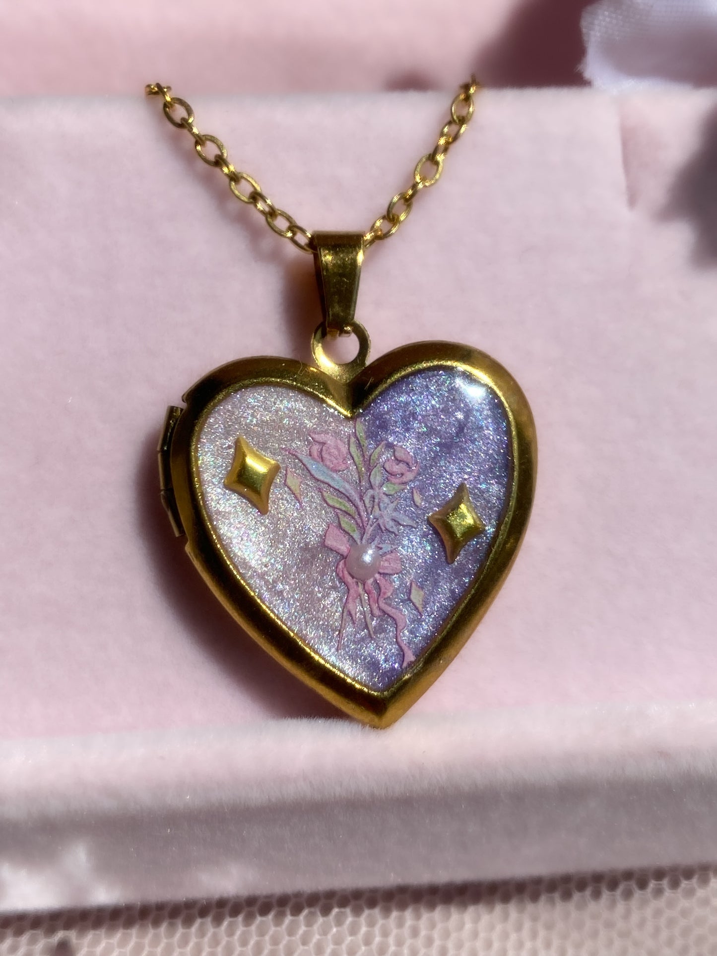 Fairy Bouquet Ombré Memory Locket Necklace