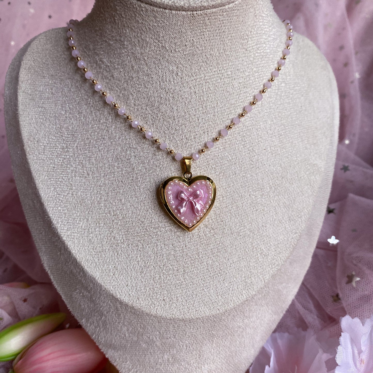 Bow Memory Locket Necklace