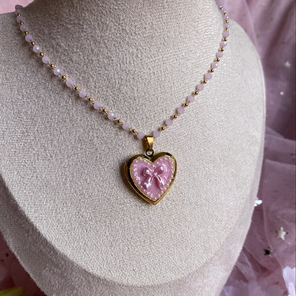 Bow Memory Locket Necklace