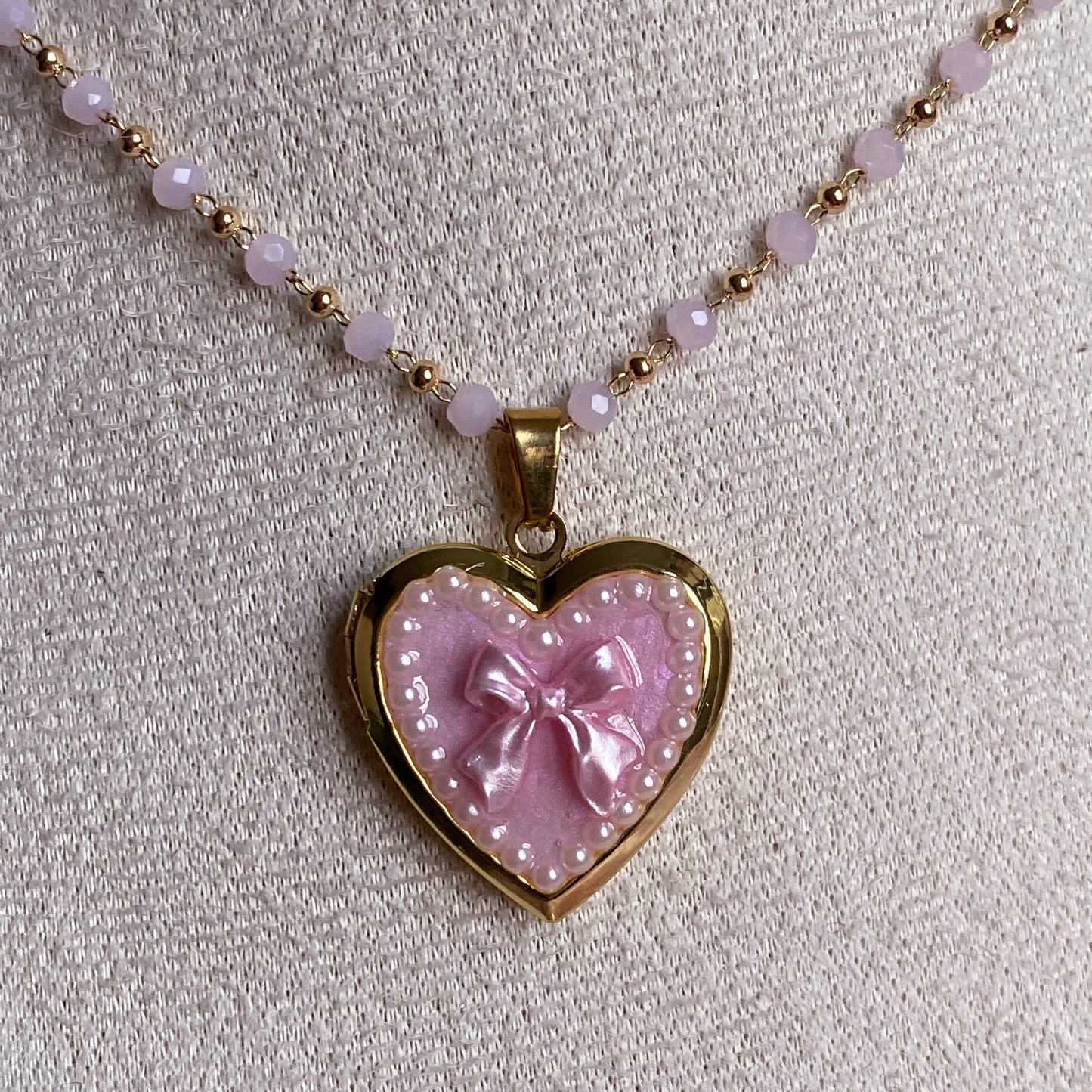 Bow Memory Locket Necklace