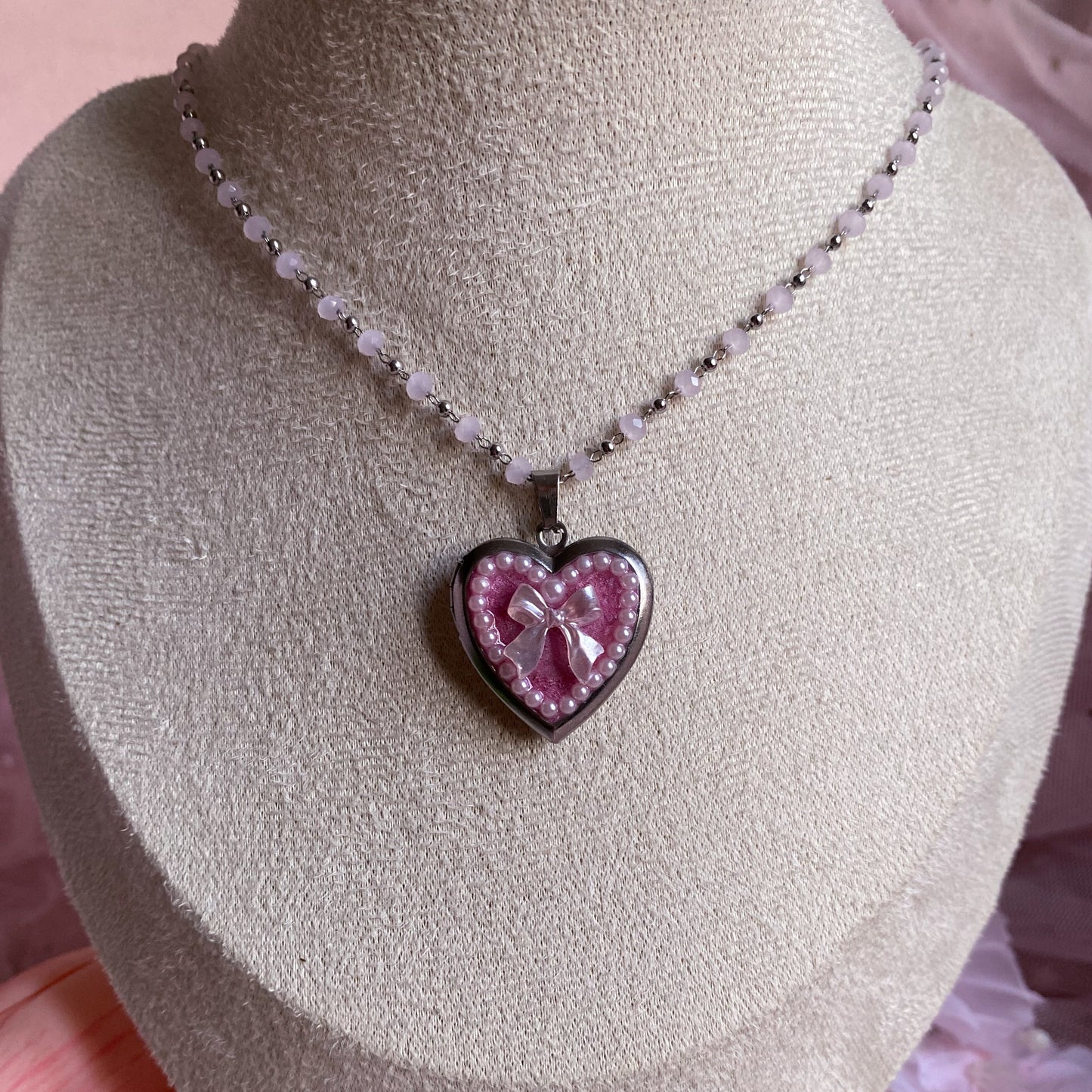 Bow Memory Locket Necklace