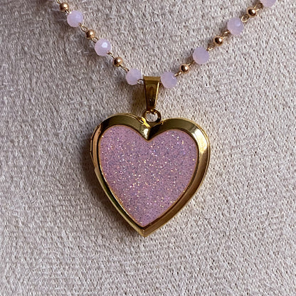 Glitter Memory Locket Necklace