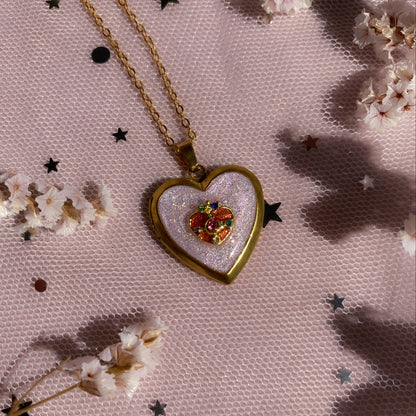 Moonbeam Wish Locket Necklace | Celestial Photo Locket Pendant