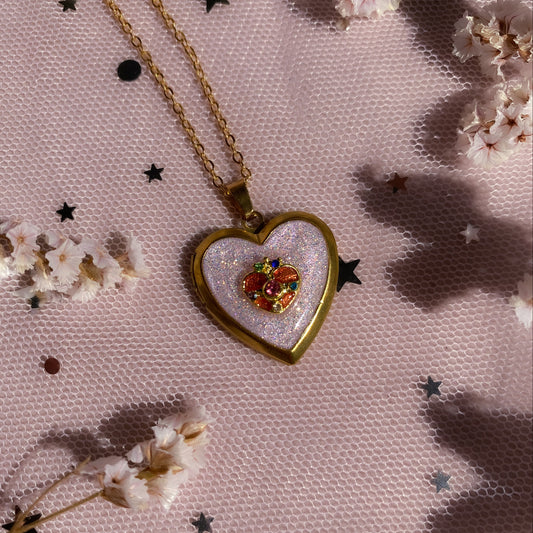 Moonbeam Wish Locket Necklace | Celestial Photo Locket Pendant