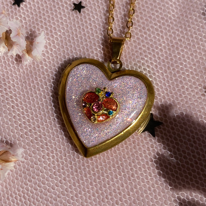Moonbeam Wish Locket Necklace | Celestial Photo Locket Pendant