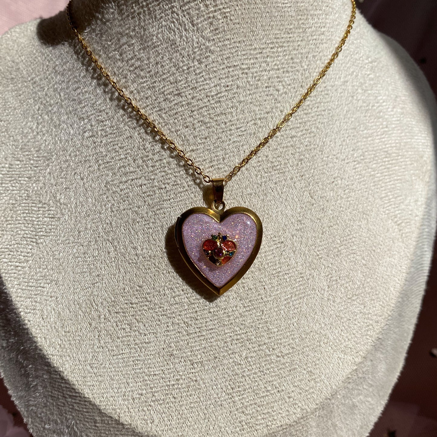 Moonbeam Wish Locket Necklace | Celestial Photo Locket Pendant