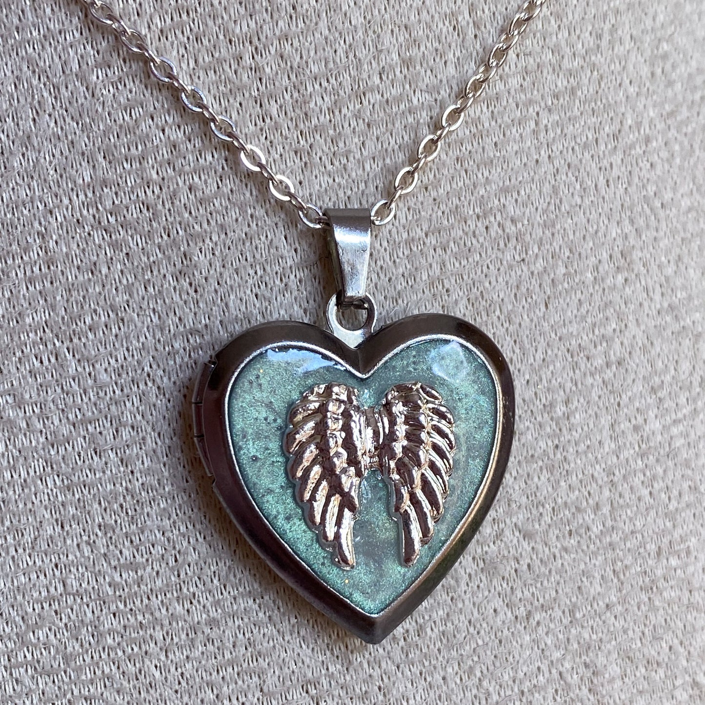 You Are My Angel Memory Locket Necklace | Heart Photo Locket