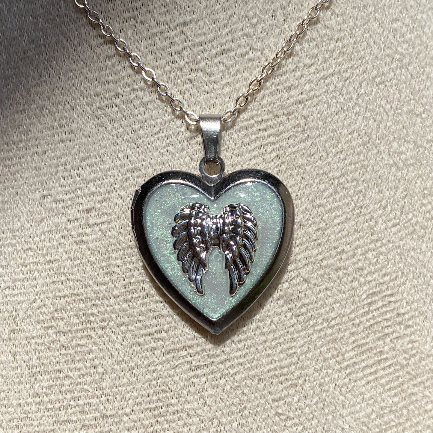 You Are My Angel Memory Locket Necklace | Heart Photo Locket