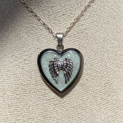 You Are My Angel Memory Locket Necklace | Heart Photo Locket