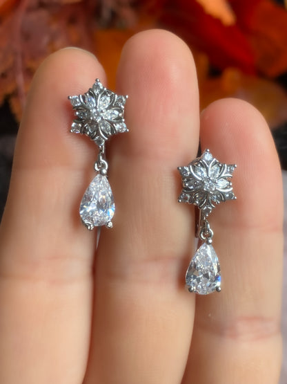 Snowflake Teardrop Earring