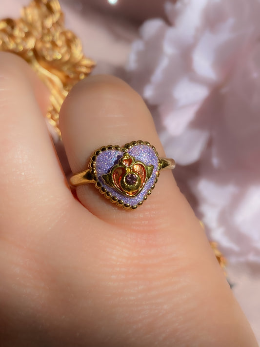Twilight Wish Heart Ring | Glitter Ring
